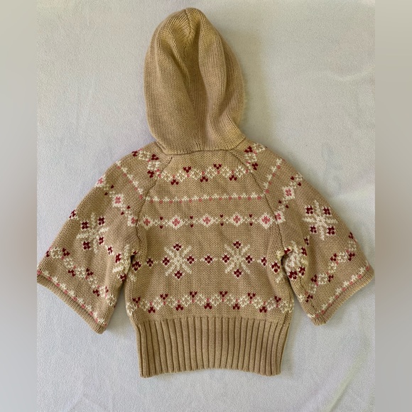 GYMBOREE NWT -GIRLS FAUXFUR HOODED ZIP UP SWEATER. Sz small 5/6 - Picture 2 of 4